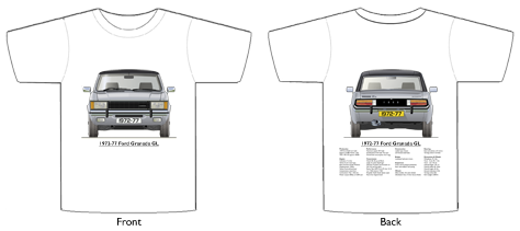 Ford Granada GL 1972-77 T-shirt Front & Back